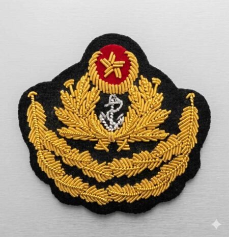 Beret Cap Badge Navy Double Brass