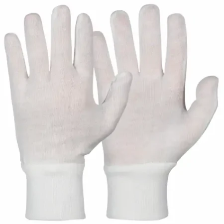 HAND GLOVES (RIB) WHITE