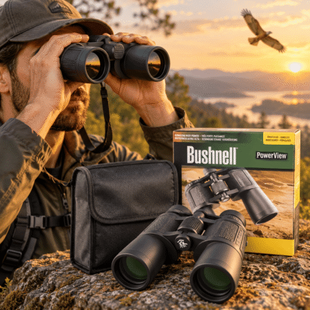 Bushnell 10-70×70 Powerview Outdoor Metal Binoculars with Bag (Black)